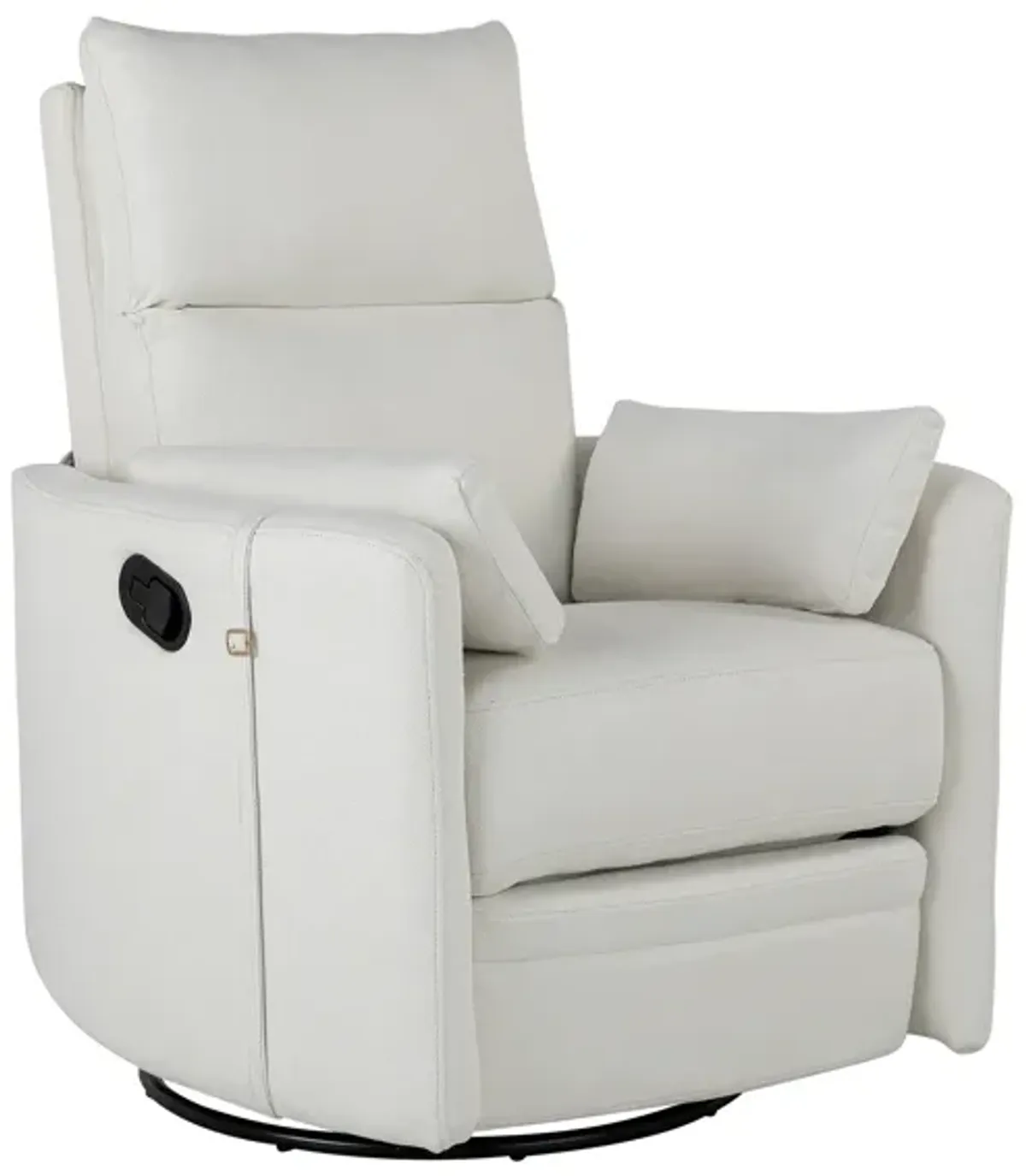 Merax Upholstered Swivel Recliner Manual Rocker Chair