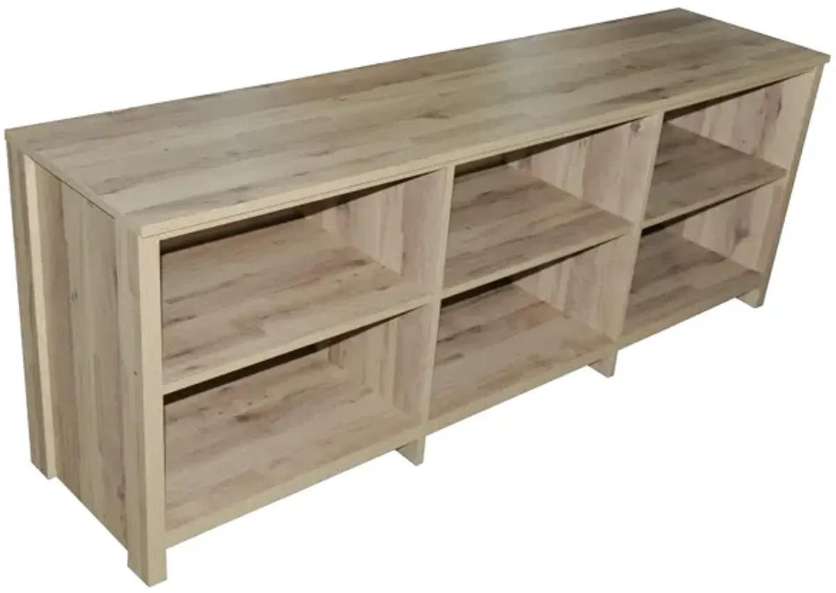 65 in. Wood TV Stand with 6 Storage Shelves Fits TV's up to 62 in.