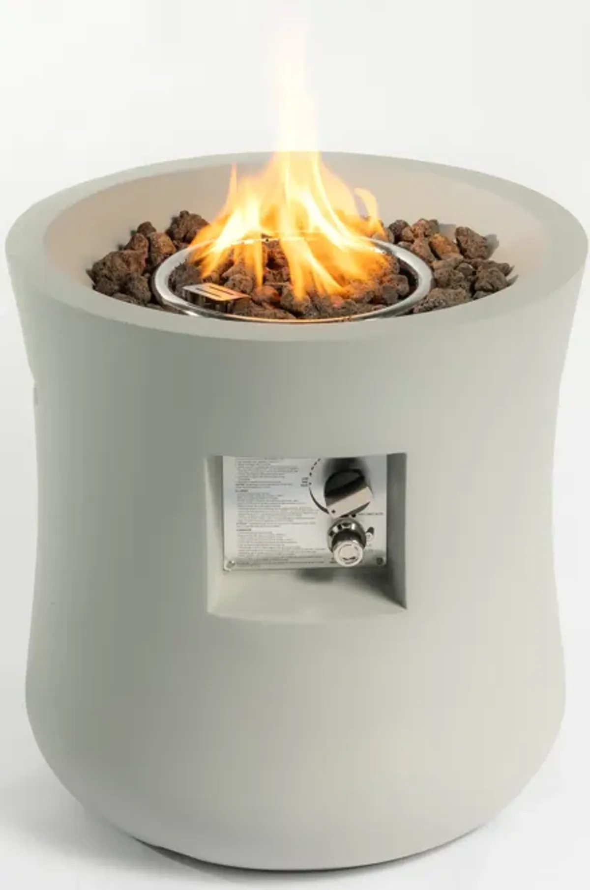 Mondawe 17.5" Outdoor Fiberglas Fire Pit Table,40K BTU Propane E-Ignition Waterproof Fire Table