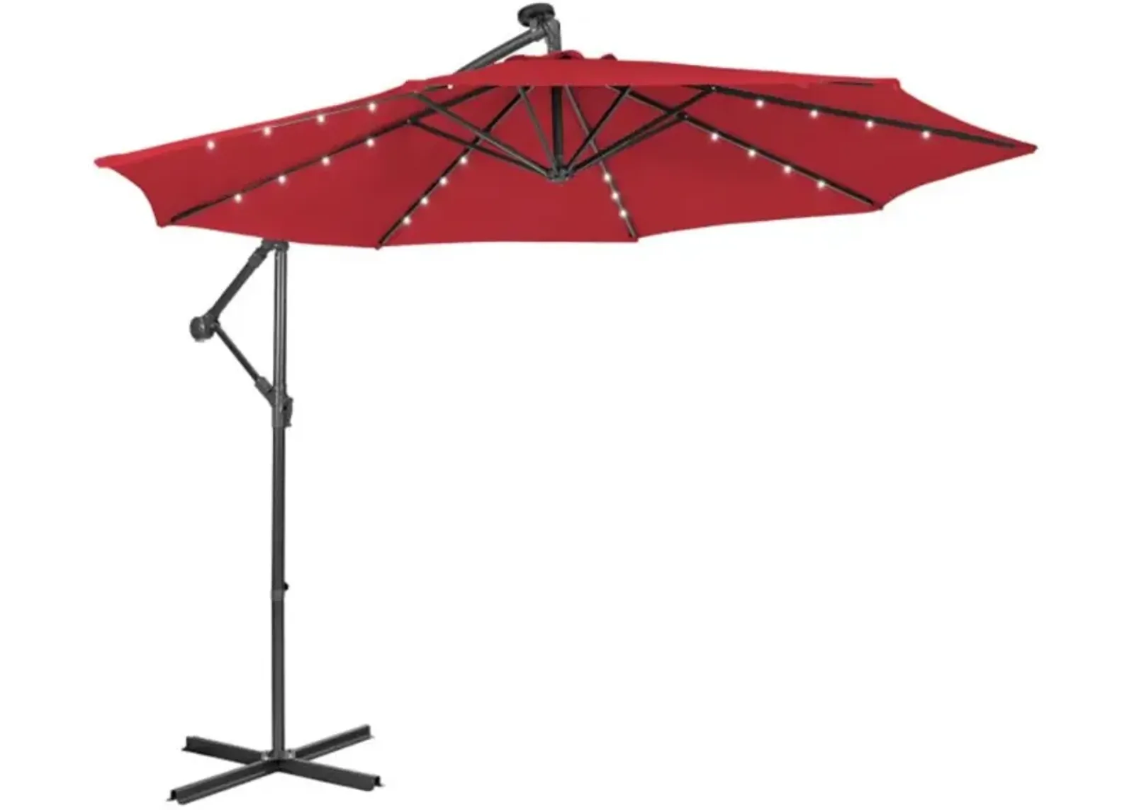 Hivvago 10 Feet Patio Cantilever Umbrella with Tilting System