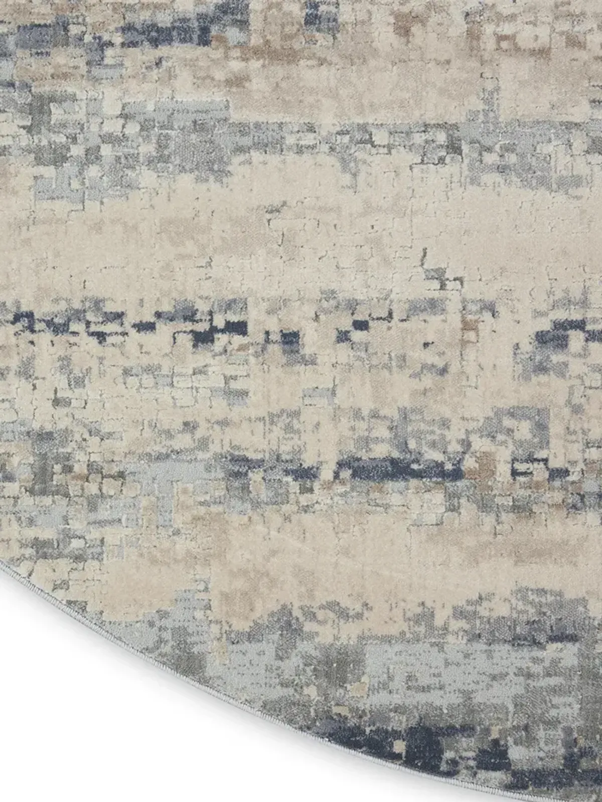 Rustic Textures RUS04 Beige/Gray 5'3" x Round Rug