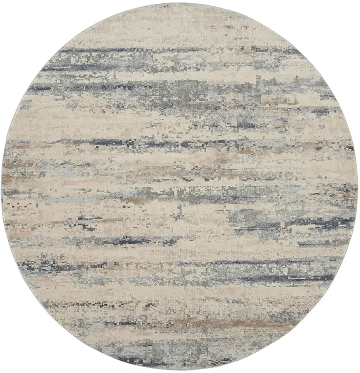 Rustic Textures RUS04 Beige/Gray 5'3" x Round Rug