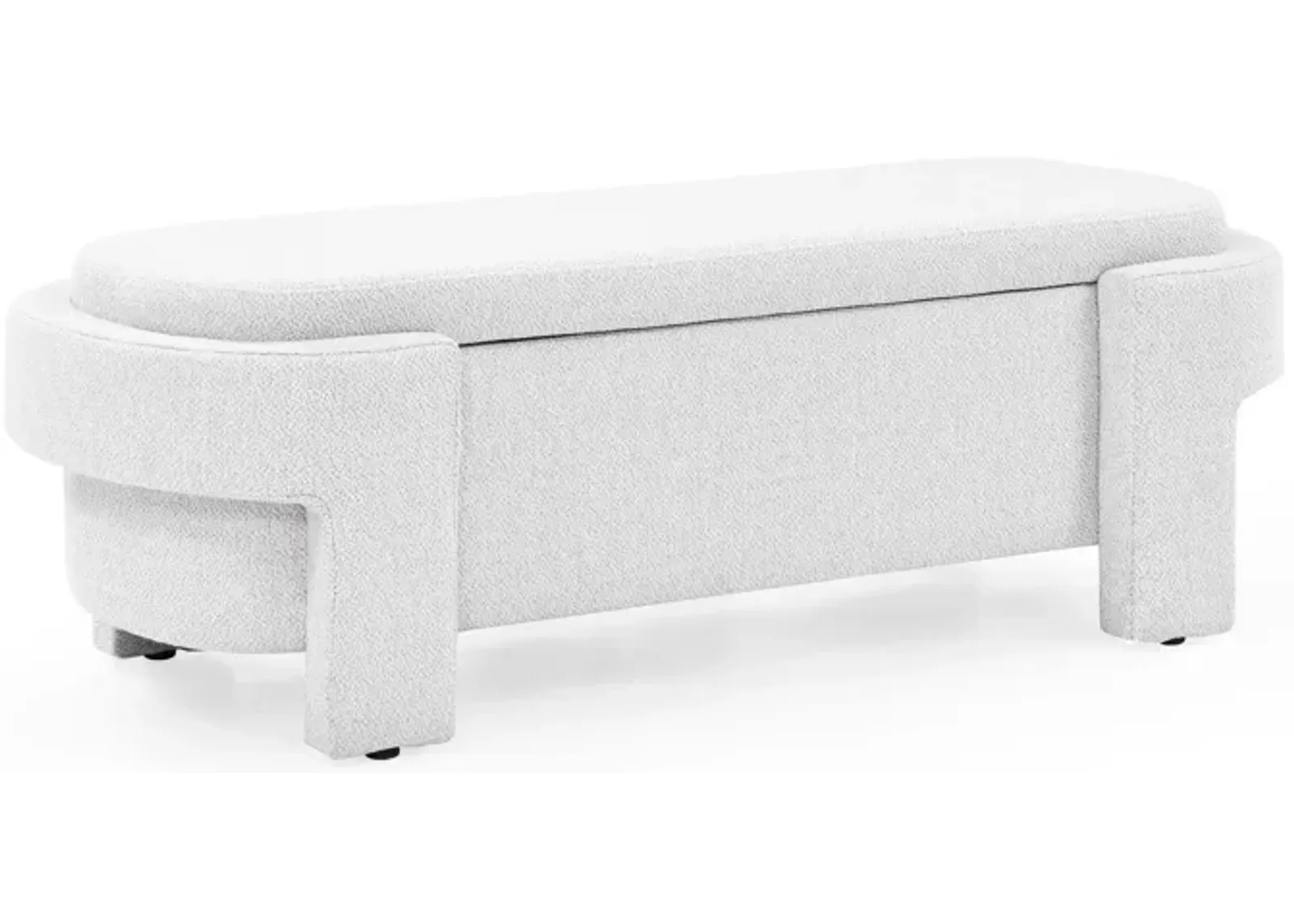 Linen Fabric Upholstered Bench With Large Storage Space For The Living Room, Entryway And Bed