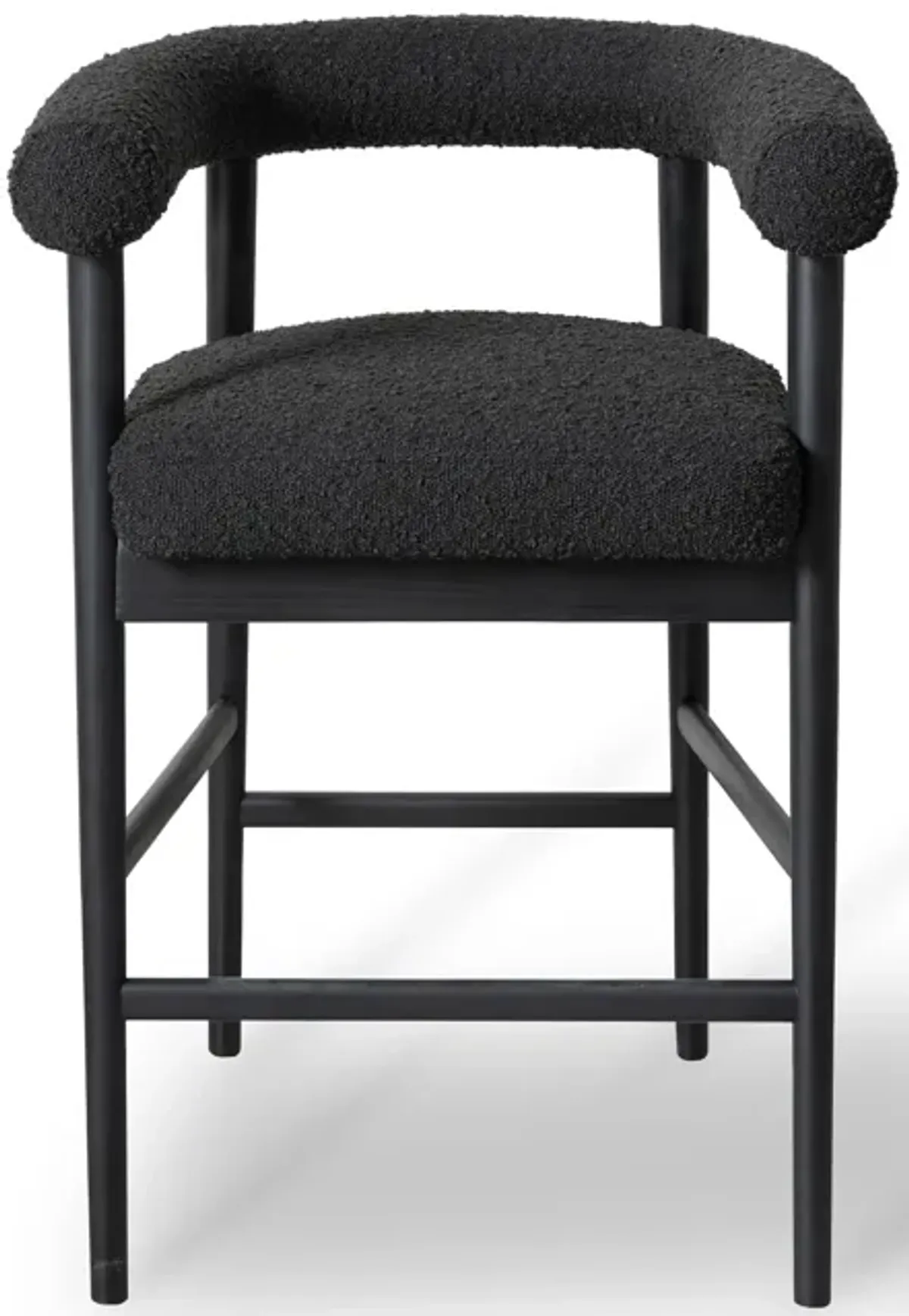 Spara Black Boucle Counter Stool