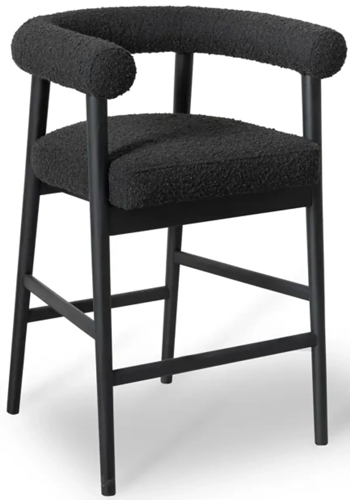 Spara Black Boucle Counter Stool