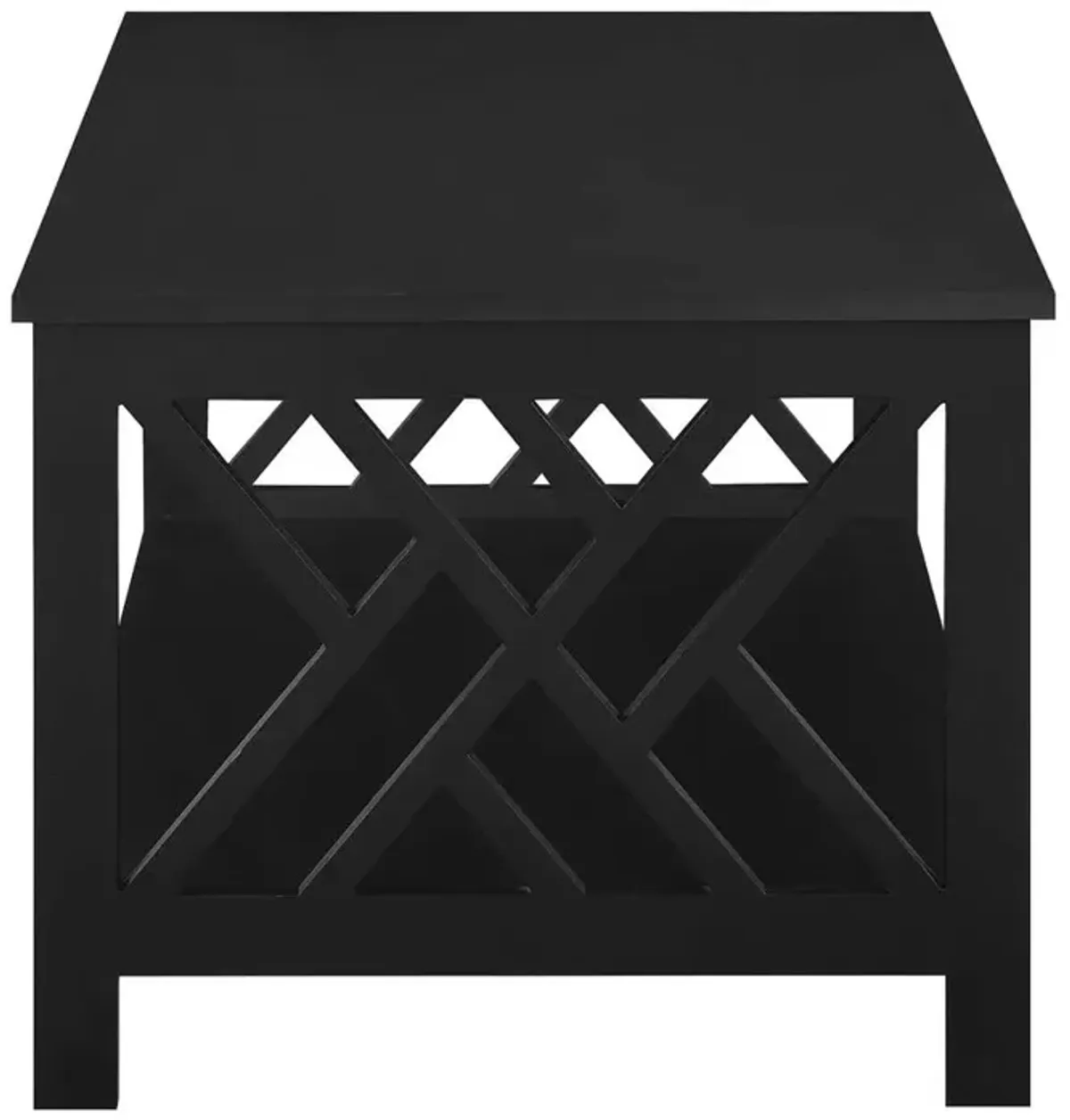 Convenience Concepts Titan Coffee Table with Shelf, Black