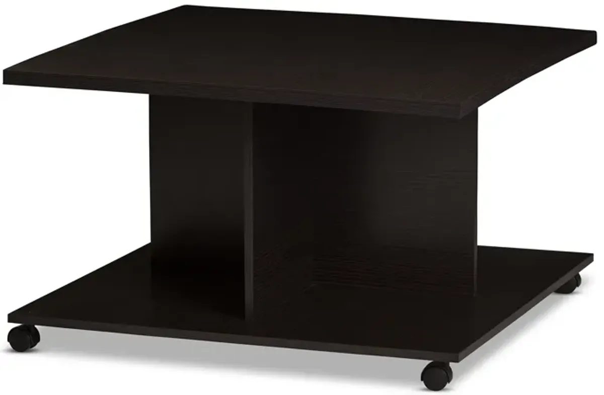 Baxton Studio Cladine Modern And Contemporary Wenge Brown Finished Coffee Table