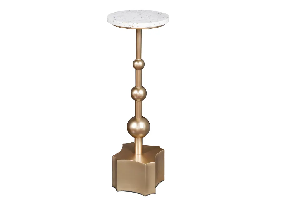 Metal & Stone Accent Table