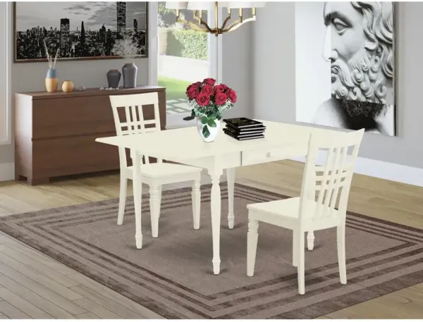 East West Furniture Dining Room Set Linen White