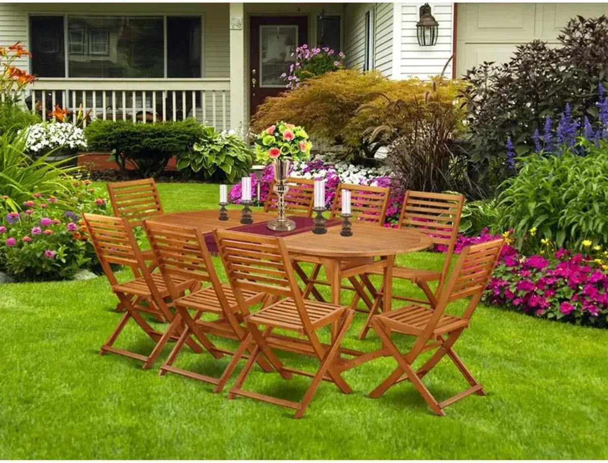 Wooden Patio Set Natural Oil