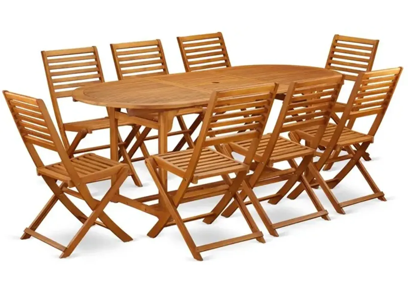 Wooden Patio Set Natural Oil