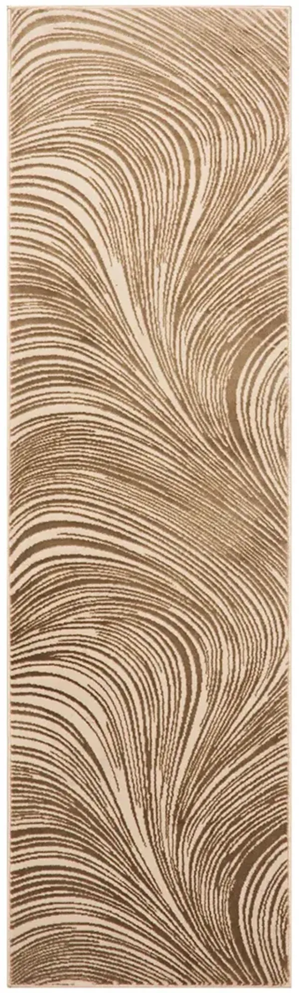 Central Park West CEP02 Beige/Brown 2'2" x 7'6 Rug