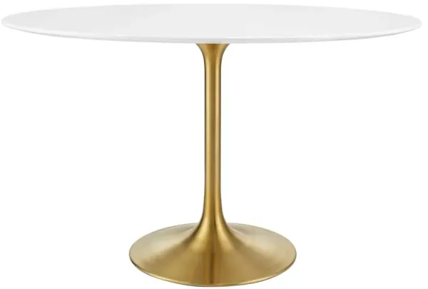 Modway - Lippa 48" Oval Wood Dining Table Gold White