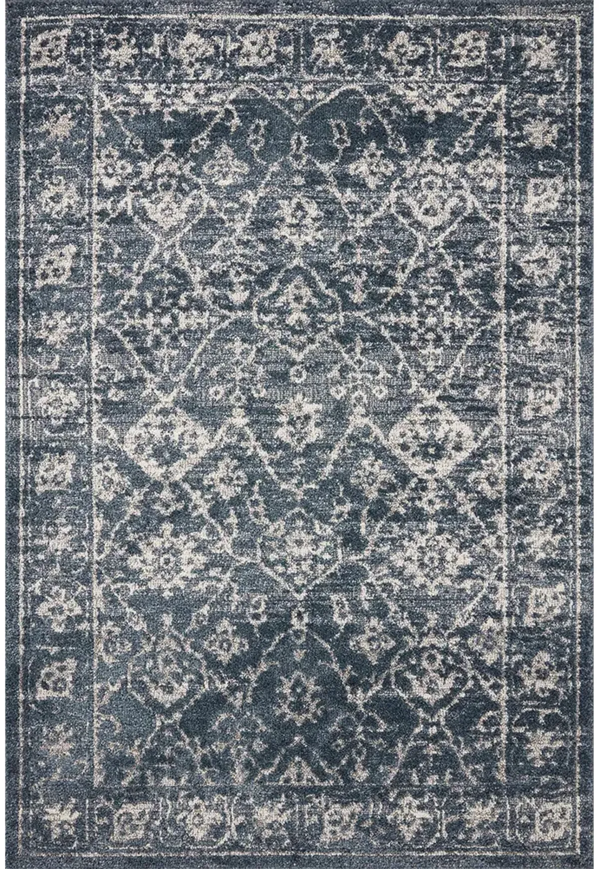 Gigi Navy/Stone 2'7" x 4' Accent Rug by Magnolia Home by Joanna Gaines x Loloi