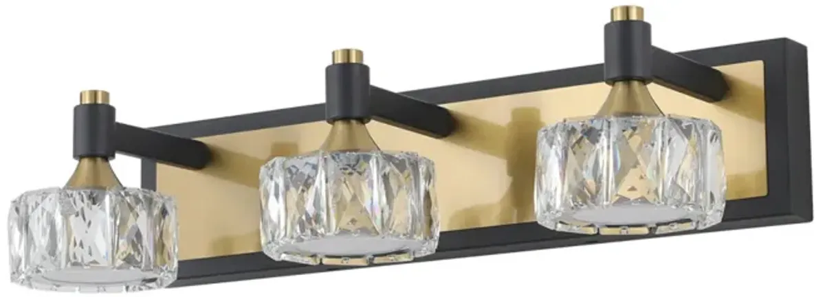 LED 3-Light Modern Crystal Bathroom Vanity Light Over Mirror Bath Wall Lighting Fixtures