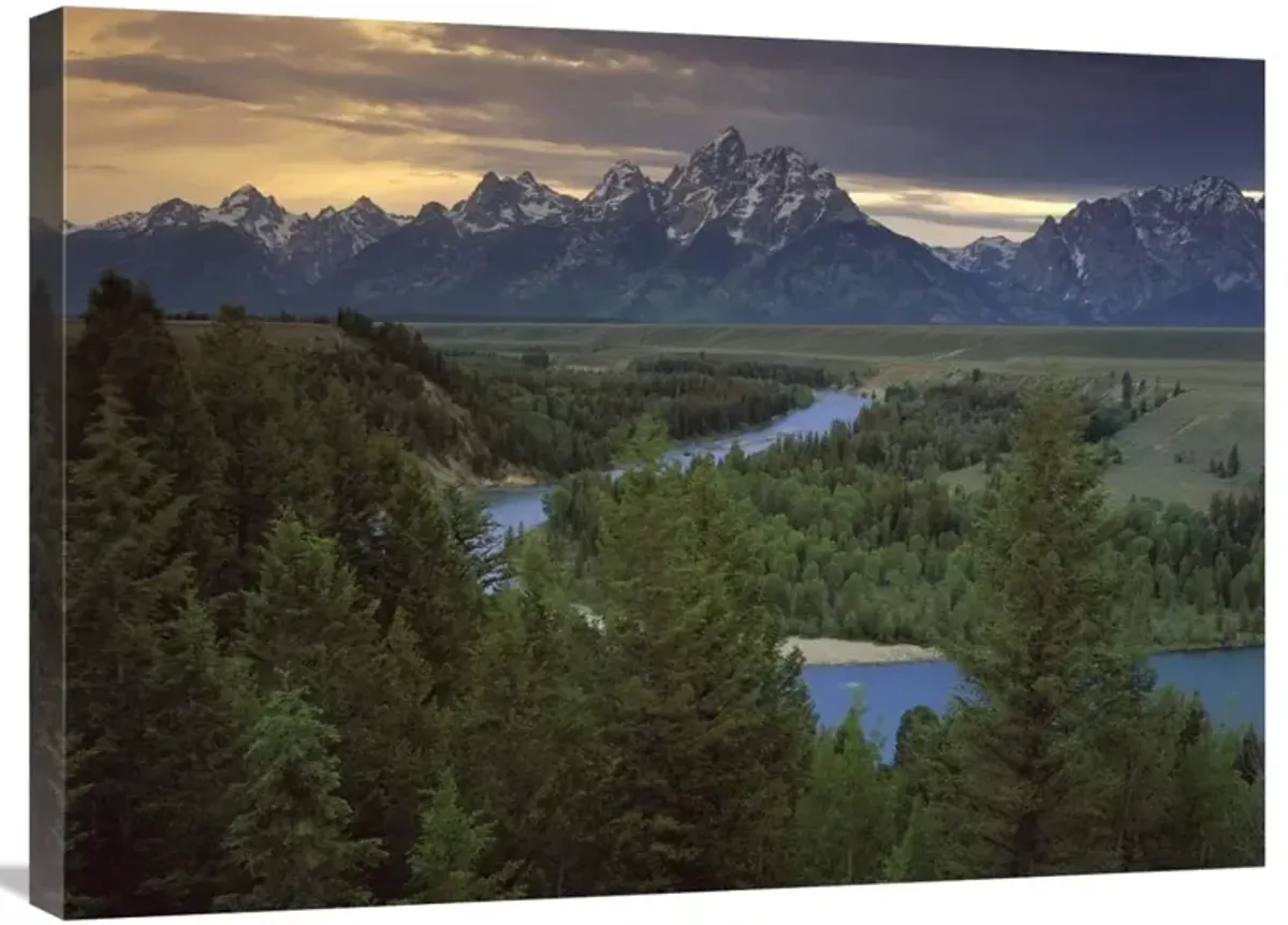 Teton Range at Snake River Overlook, Grand Teton National Park, Wyoming-Canvas Art-32x24