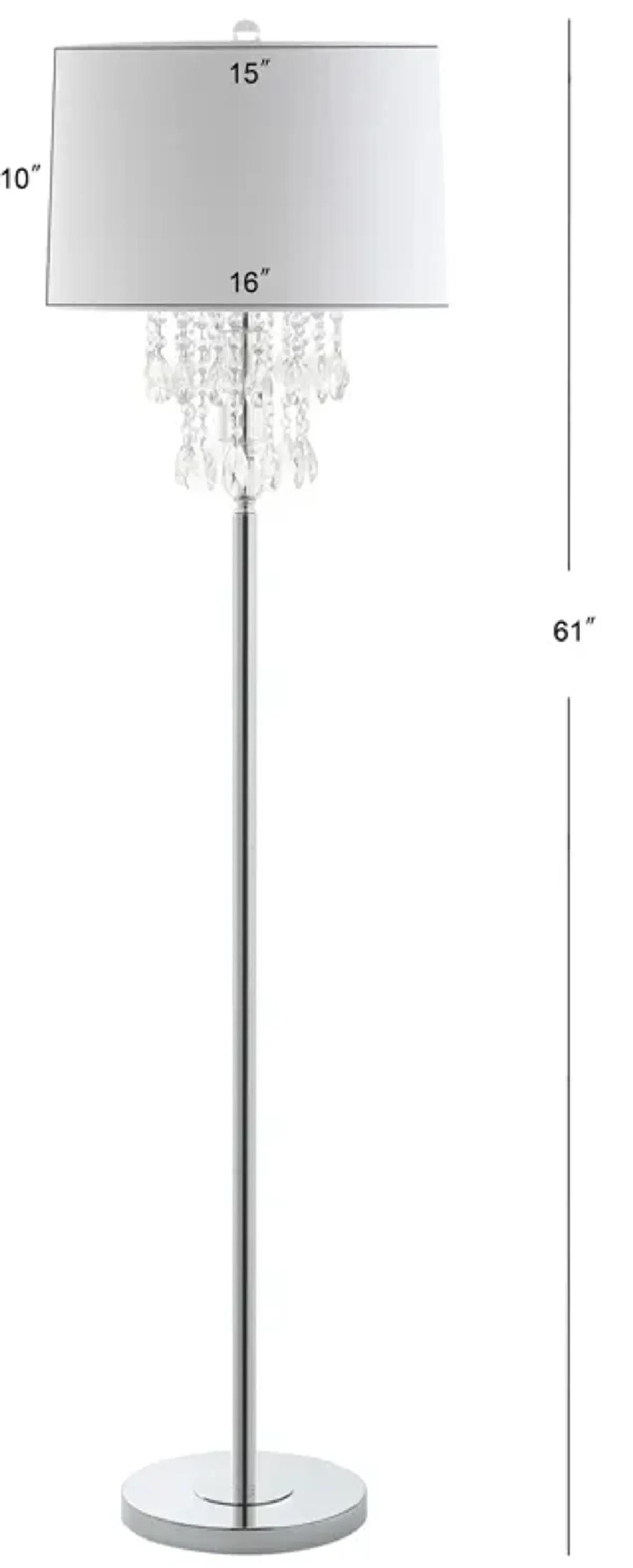 Abigail Crystal / Metal LED Floor Lamp