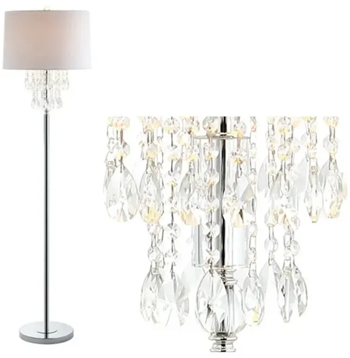 Abigail Crystal / Metal LED Floor Lamp