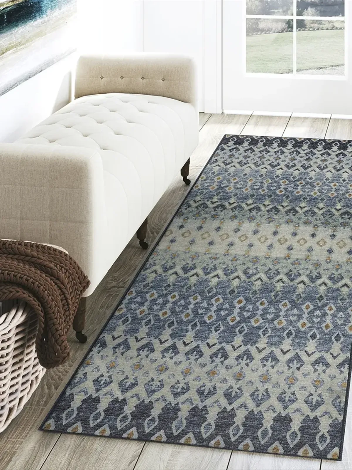 Brisbane BR1 Indigo 2'3" x 7'6" Rug