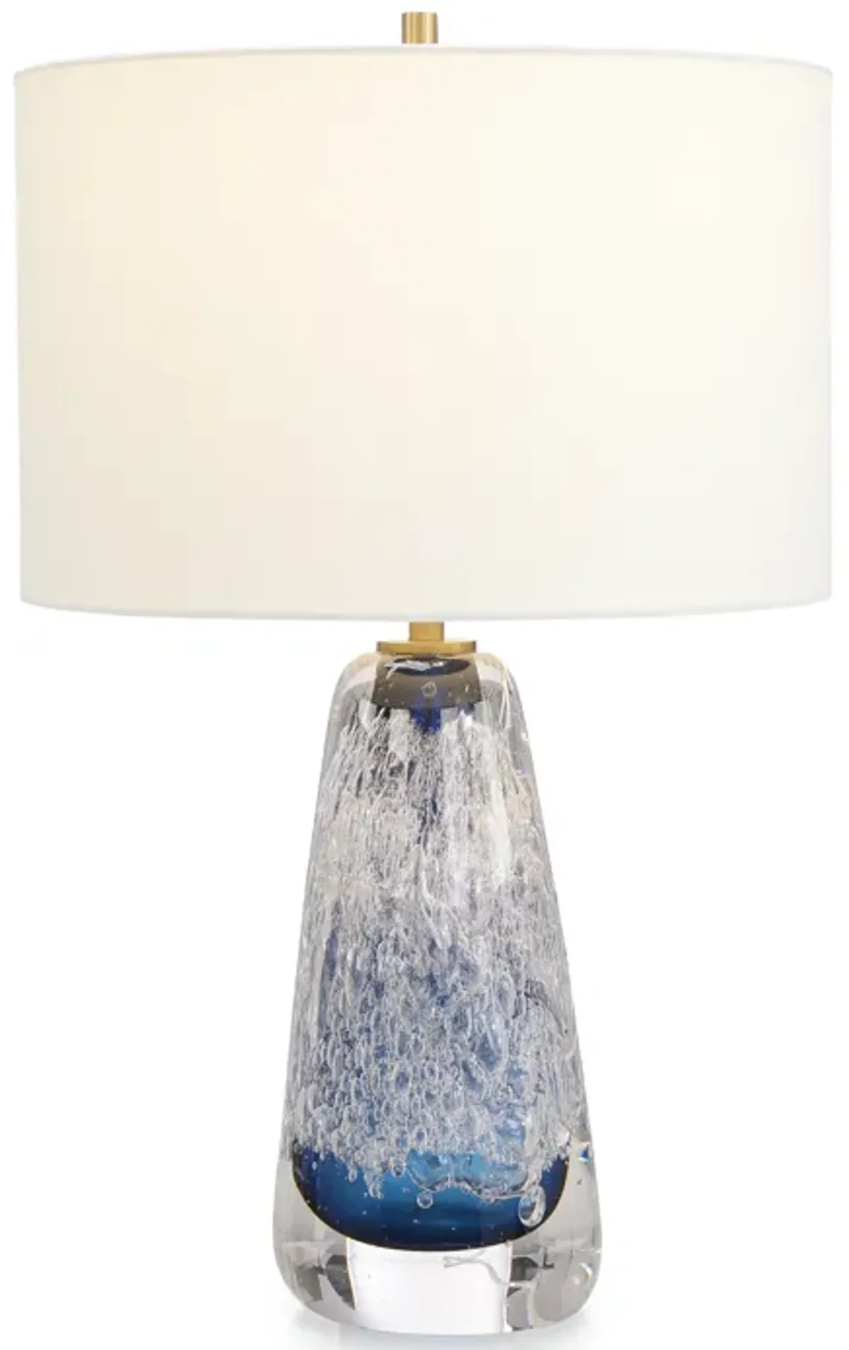 Sapphire Blue Art Glass Table Lamp