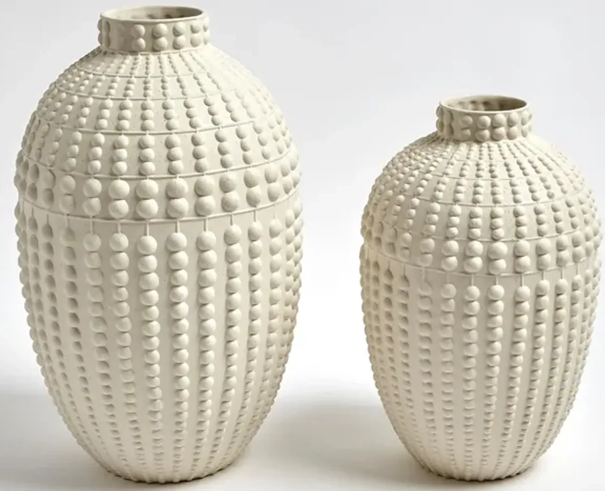 Nail Head Vase White-Small