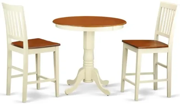 3  Pc  counter  height  Dining  set-counter  height  Table  and  2  Kitchen  Chairs