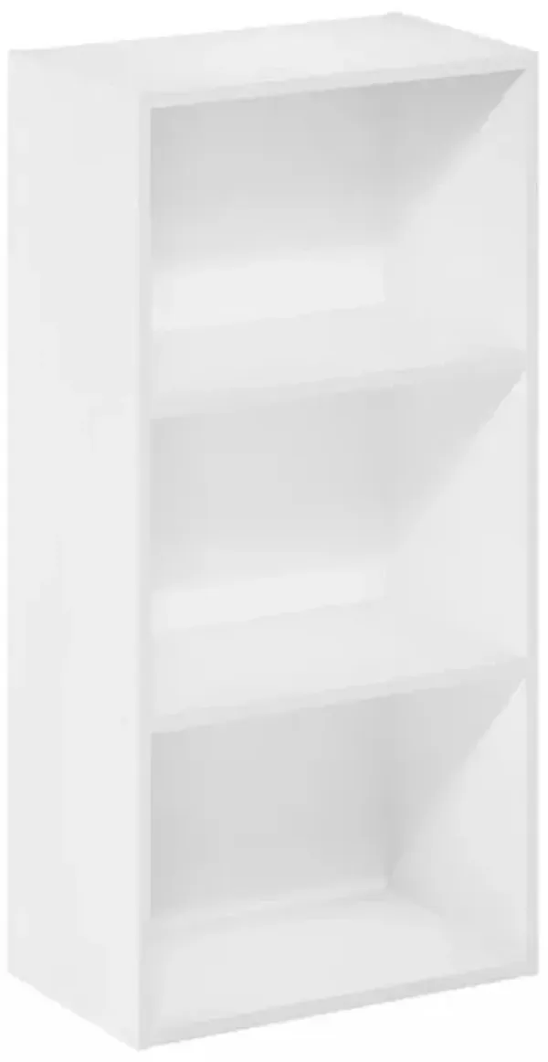 Furinno Luder 3-Tier Open Shelf Bookcase, White