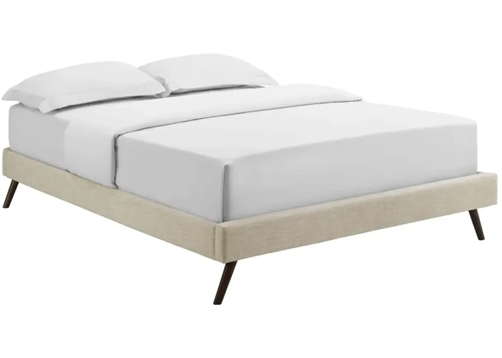 Modway - Loryn Queen Fabric Bed Frame with Round Splayed Legs