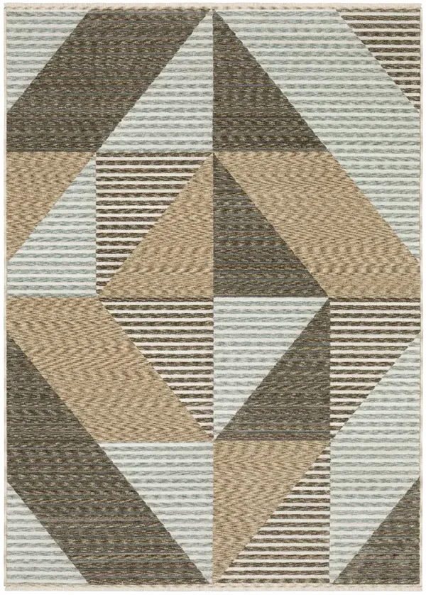 Echo ECH04 Beige/Gray 5' x 8' Rug