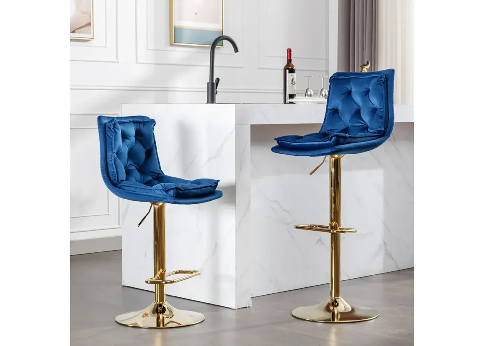 Chrome Swivel Bar Stools Set