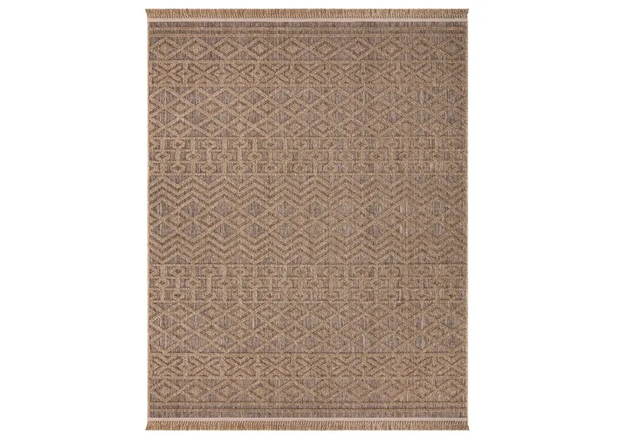 Designer Outdoor Rug with Modern Atzec Pattern