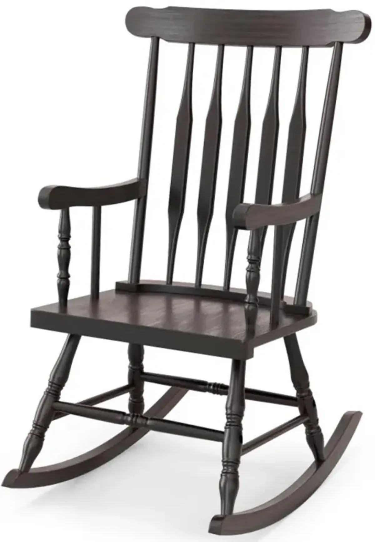 Hivvago Rocking Chair with Solid Wooden Frame for Garden and Patio