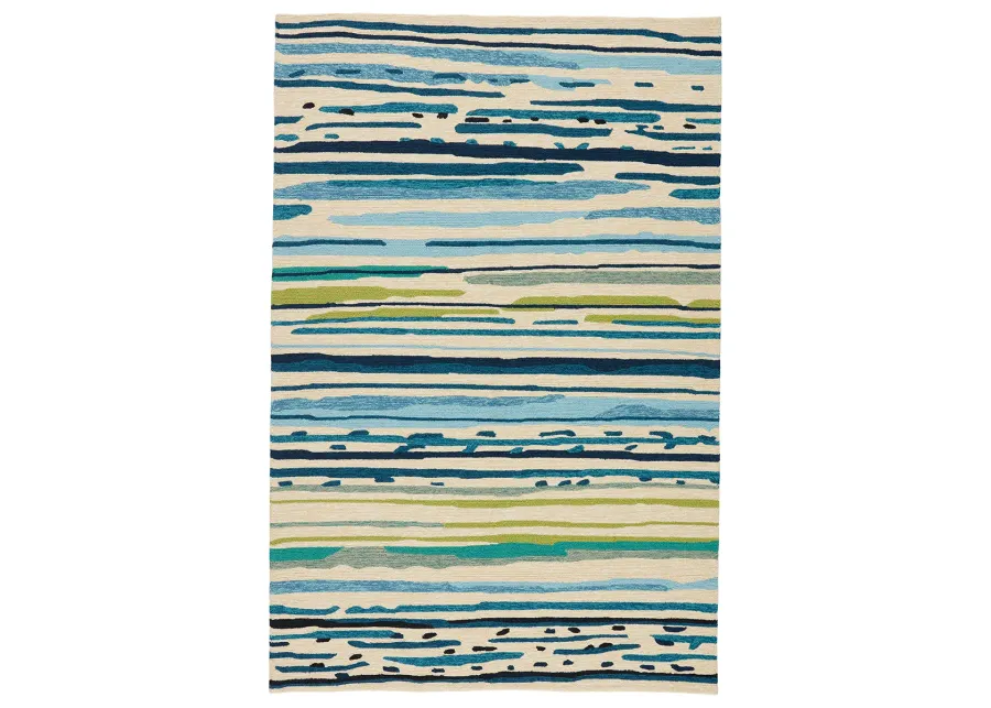 Colours Sketchy Lines Blue 8'10" x 11'9" Rug