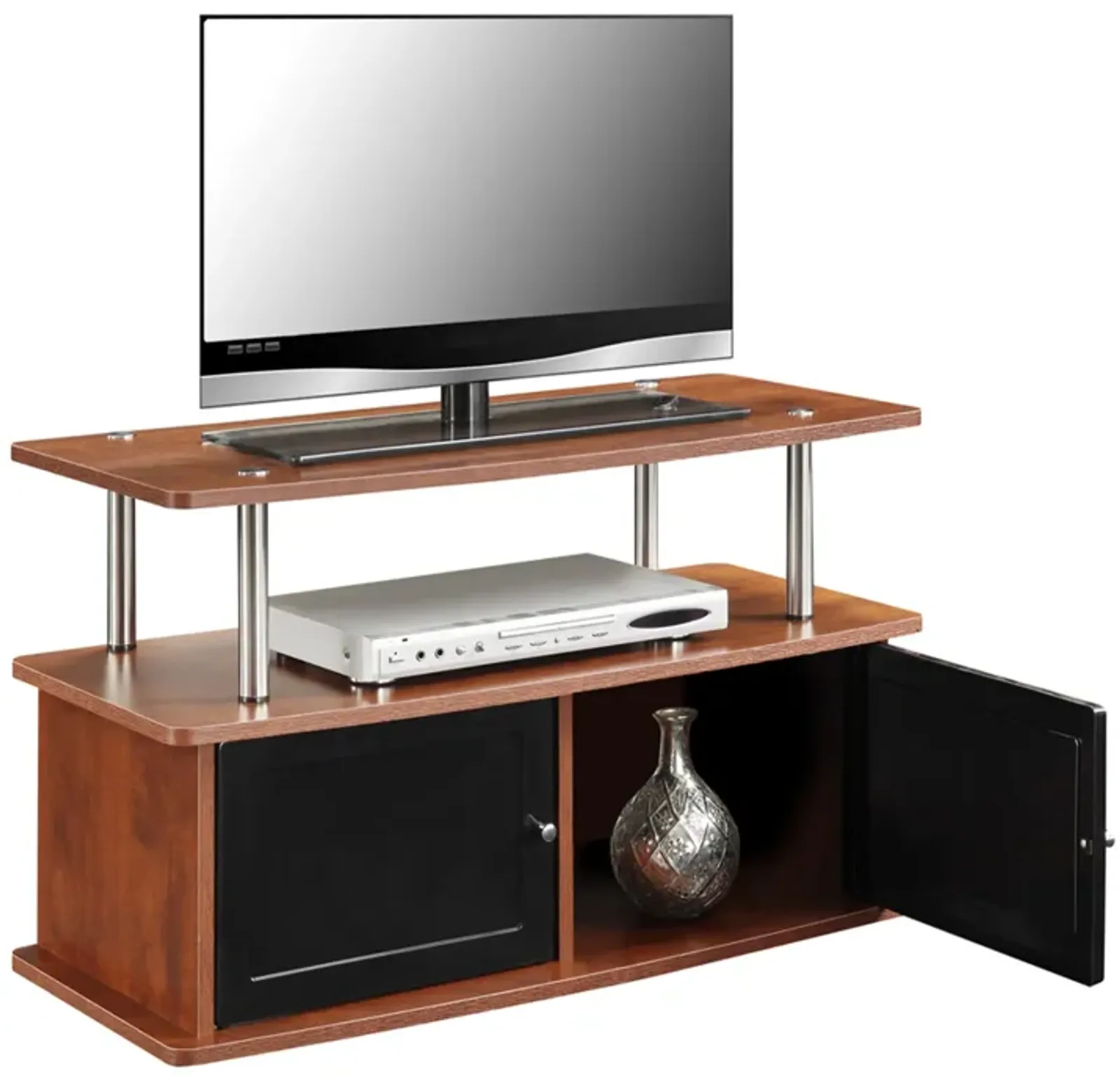 Designs2Go TV Stand with 2 Storage Cabinets and Shelf