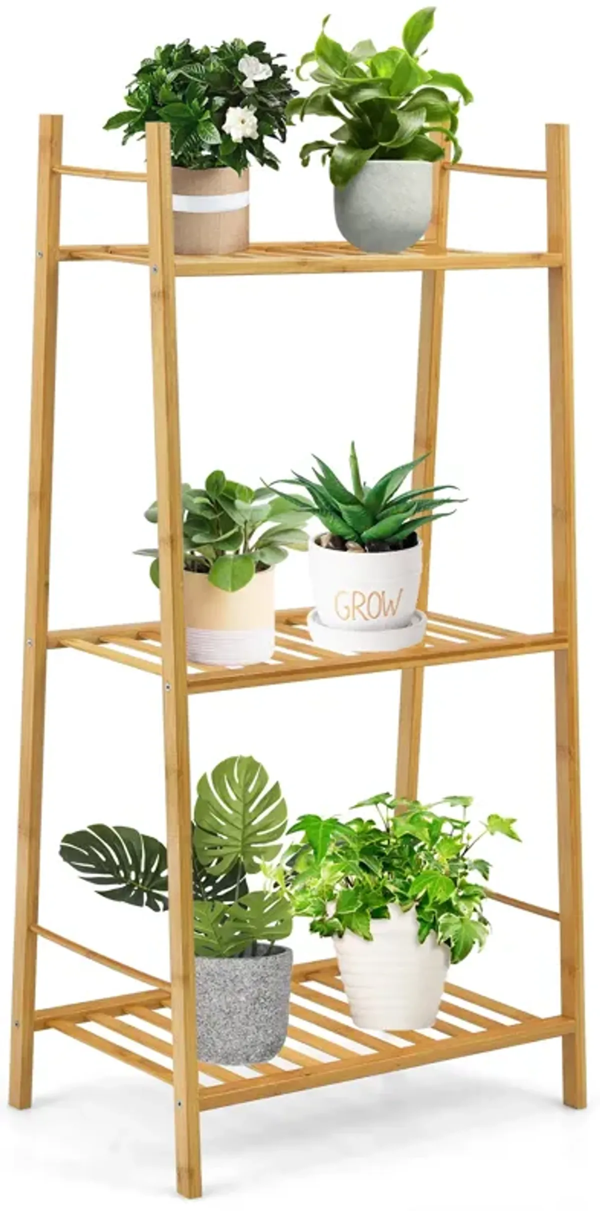 3 Tiers Vertical Bamboo Plant Stand