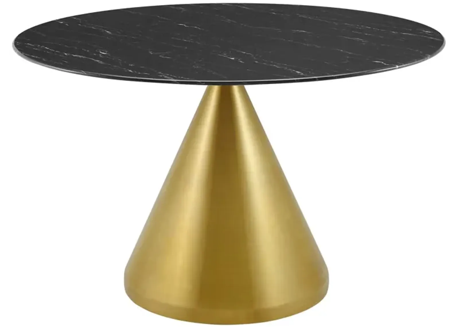 Modway - Tupelo 47" Artificial Marble Dining Table Gold Black