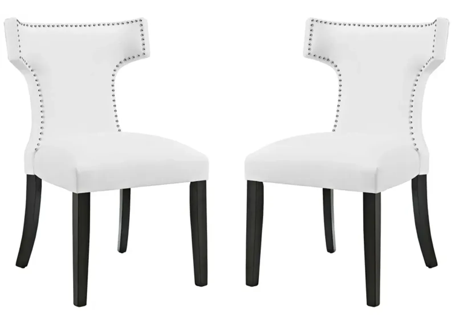 Curve Dining Side Chair Vinyl Set of 2