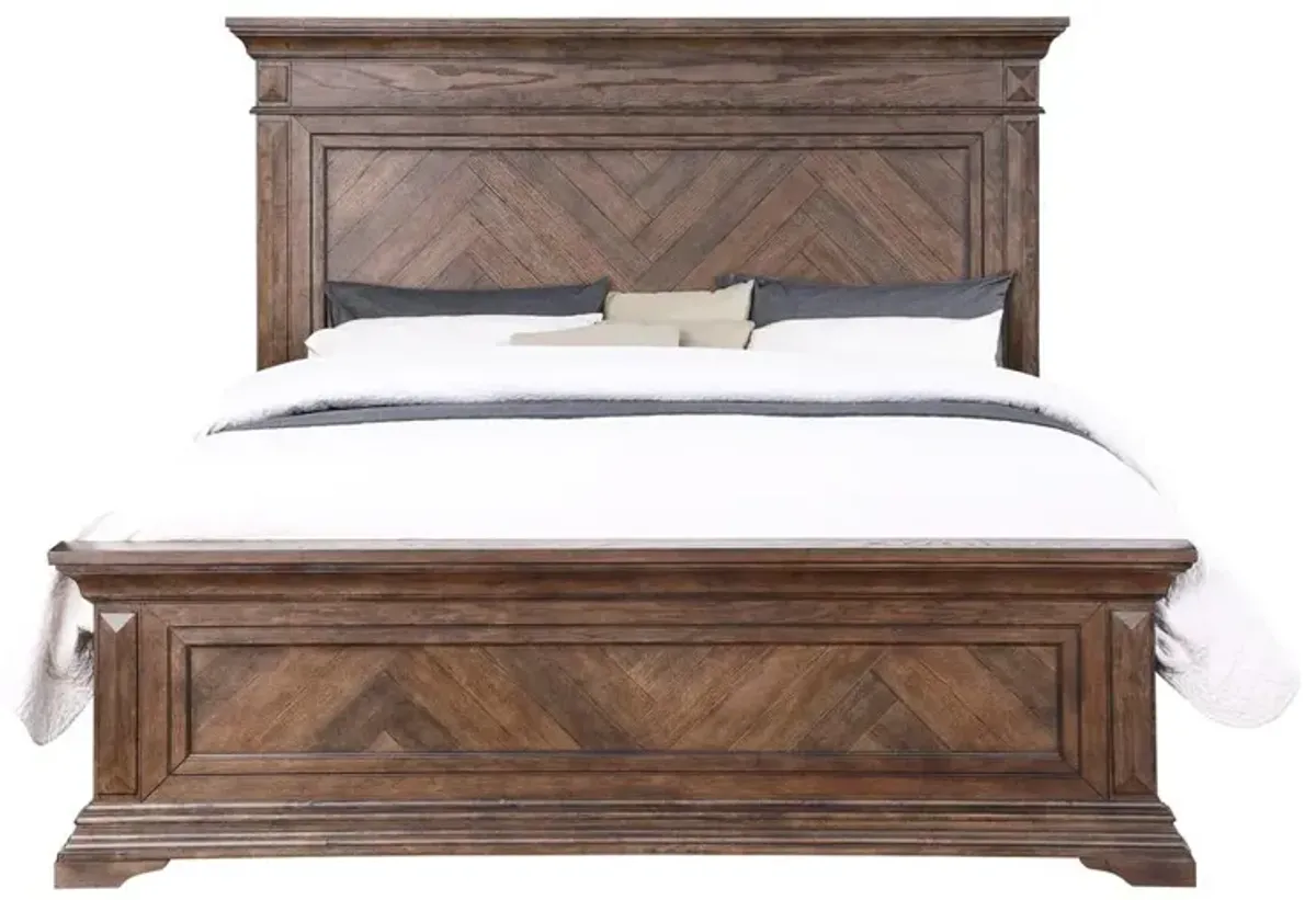 New Classic Furniture Furniture Mar Vista 5/0 Solid Wood Queen Bed in Brushed Walnut