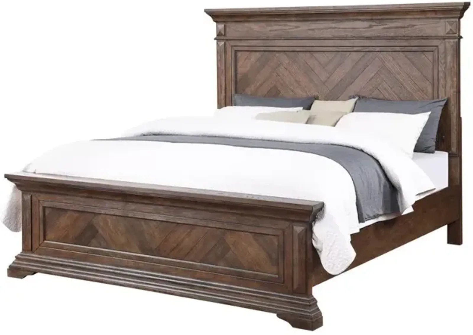 New Classic Furniture Furniture Mar Vista 5/0 Solid Wood Queen Bed in Brushed Walnut