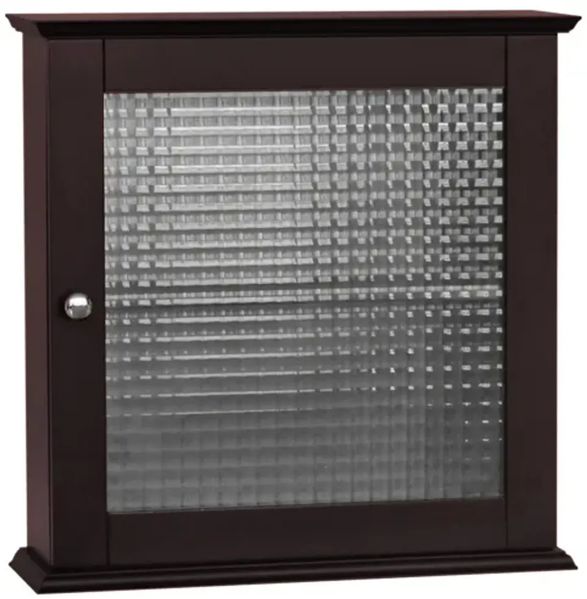 Teamson Home Chesterfield Removable Wooden Medicine Cabinet with Waffle Glass Door- Espresso