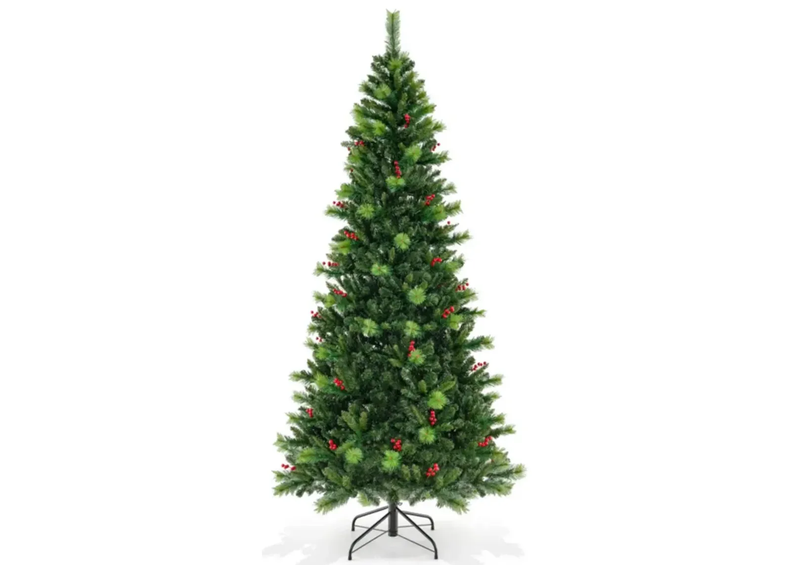 Hivvago 6/7/8 Feet Pre-Lit Artificial Christmas Tree with 300/400/500 LED Lights