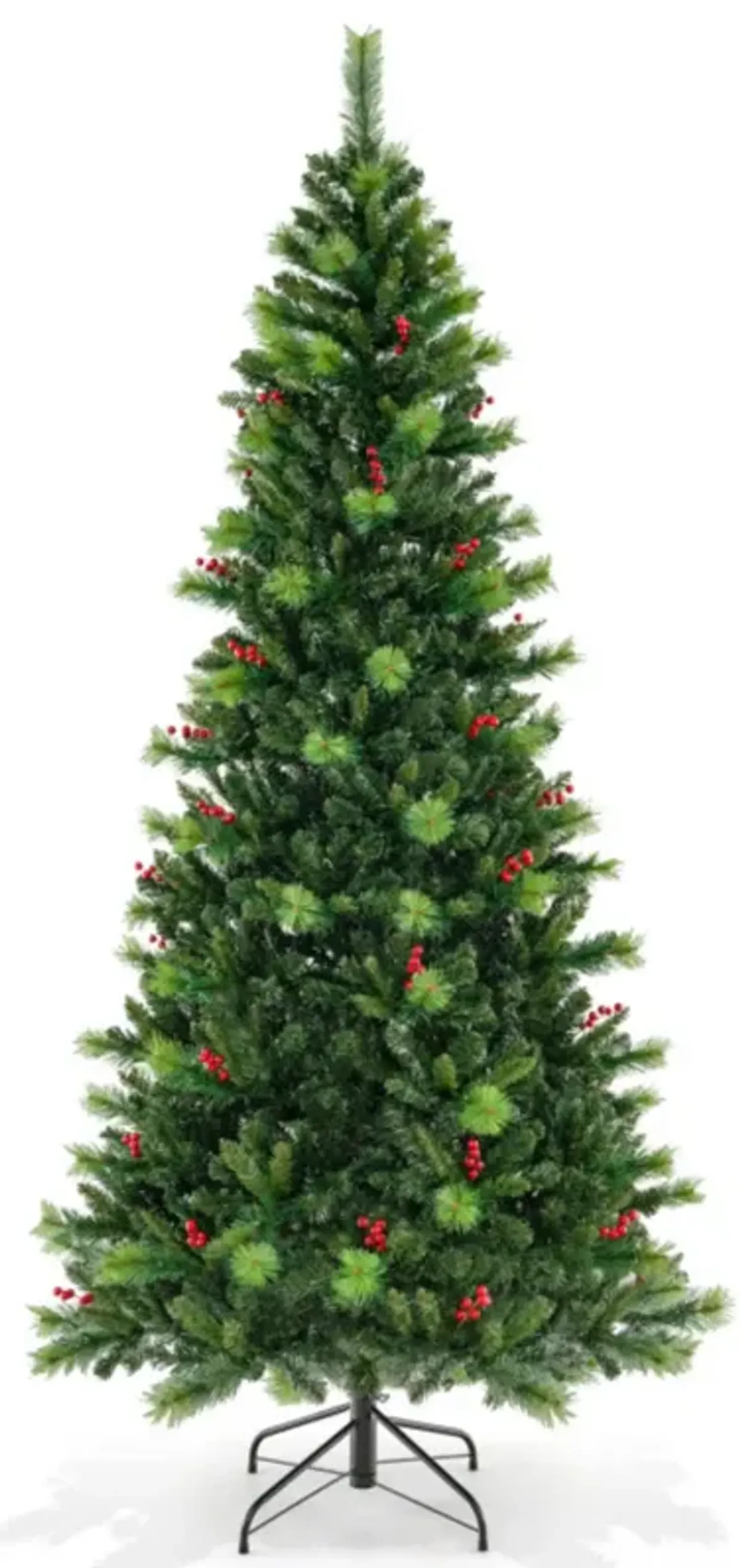 Hivvago 6/7/8 Feet Pre-Lit Artificial Christmas Tree with 300/400/500 LED Lights