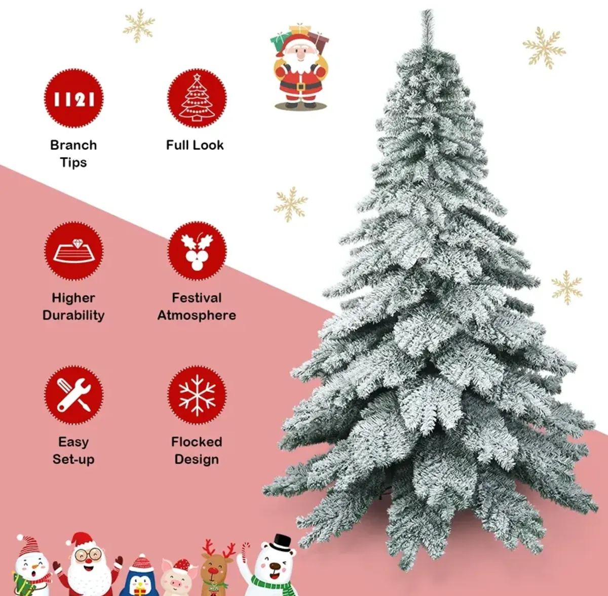 Snow Flocked Artificial Christmas Tree