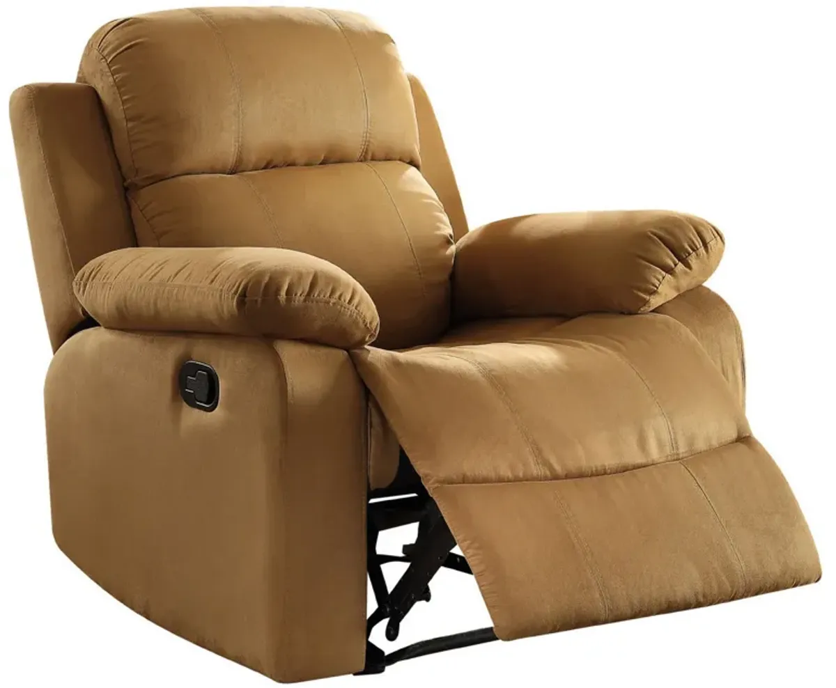 Parklon Recliner , Brown Microfiber-Benzara