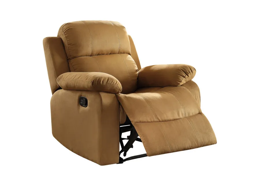 Parklon Recliner , Brown Microfiber-Benzara