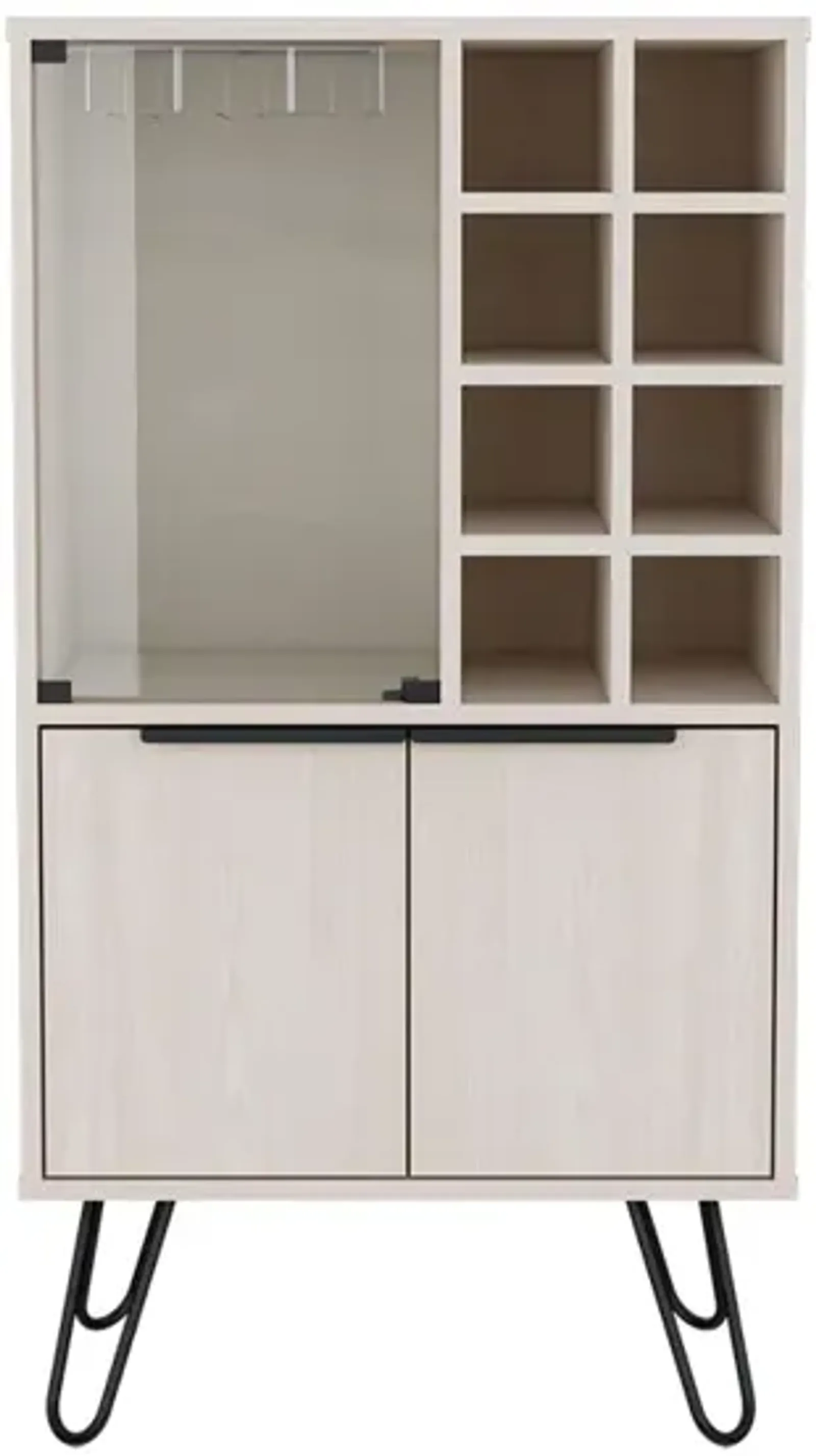 Bar Cabinet Gassville, Living Room, White Washed Oak