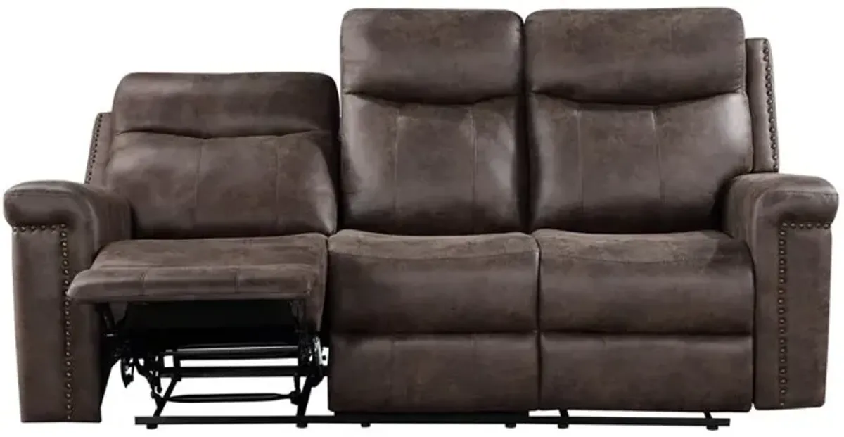 New Classic Furniture Quade Sofa W/Dual Recliner-Mocha