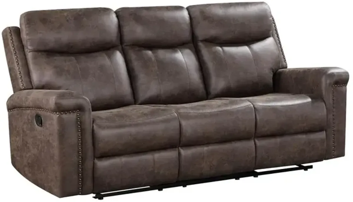 New Classic Furniture Quade Sofa W/Dual Recliner-Mocha