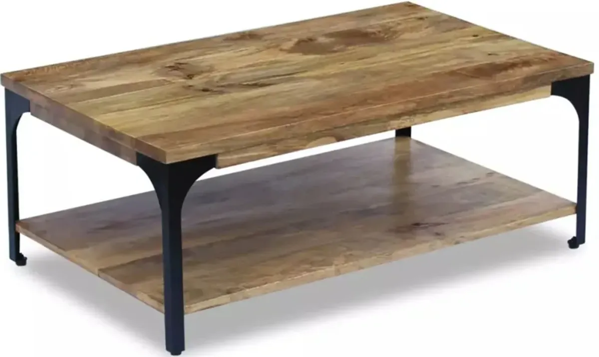 vidaXL Coffee Table Mango Wood 39.4"x23.6"x15"