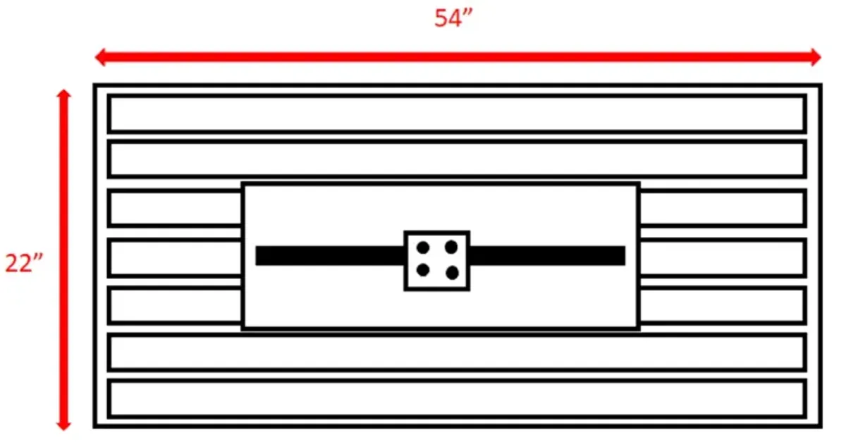 Living Source International 24'' x 54'' Rectangle Fire Pit Table with Hidden Fuel Tank
